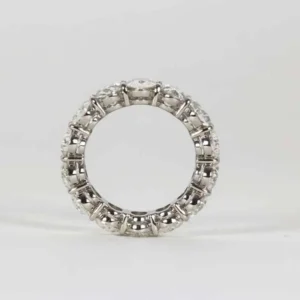 11 Carat Oval Diamond Platinum Eternity Band Ring