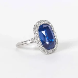 15 Carat Burma No Heat Natural Sapphire Ring Rare GIA Certified