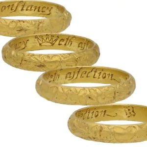 17th Century Engraved Gold Posy Ring, circa 1700