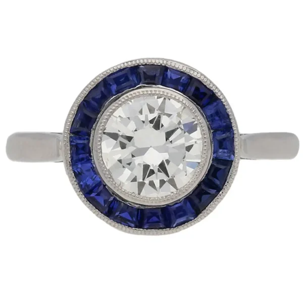 1915 english sapphire Diamond plat