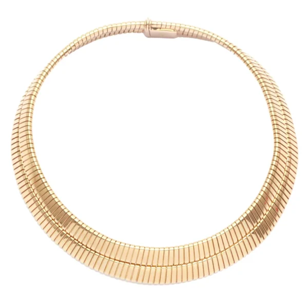 1970s Bulgari Gold Tubogas Necklac