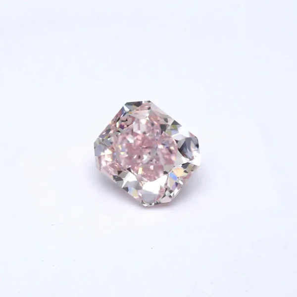 2 Carat Fancy Pink Radiant Cut Diamond Platinum Ring I FLAWLESS GIA Certified - Image 2