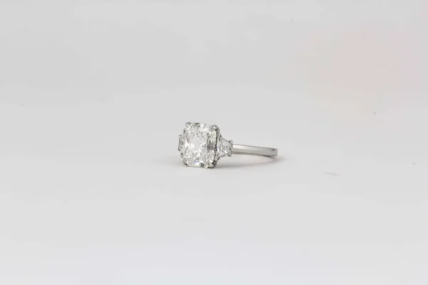 3 Carat GIA Radiant Cut Diamond Engagement Platinum Ring - Image 5