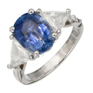 3.90 Carat Sapphire Diamond Platin