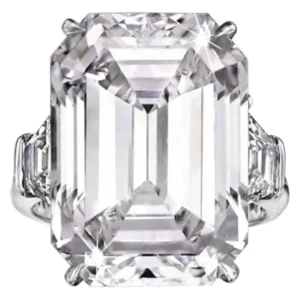 4 Carat Emerald Cut Diamond Platinum Ring GIA Certified