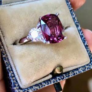 5.10 Carat Spinel and Diamond Thre