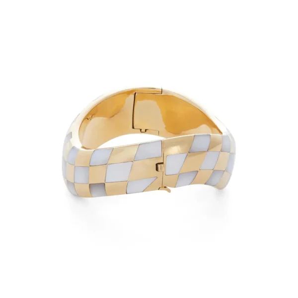 Angela Cummings Gold and Mother or Pearl Bangle - Image 7