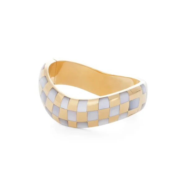 Angela Cummings Gold and Mother or Pearl Bangle - Image 6