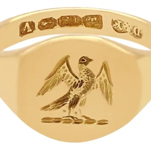 Antique 1920s Yellow Gold Signet Ring