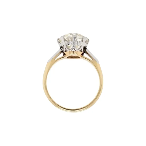 Antique 3.42 Carat Old Cushion Cut Diamond Engagement Ring, circa 1910 - Image 5