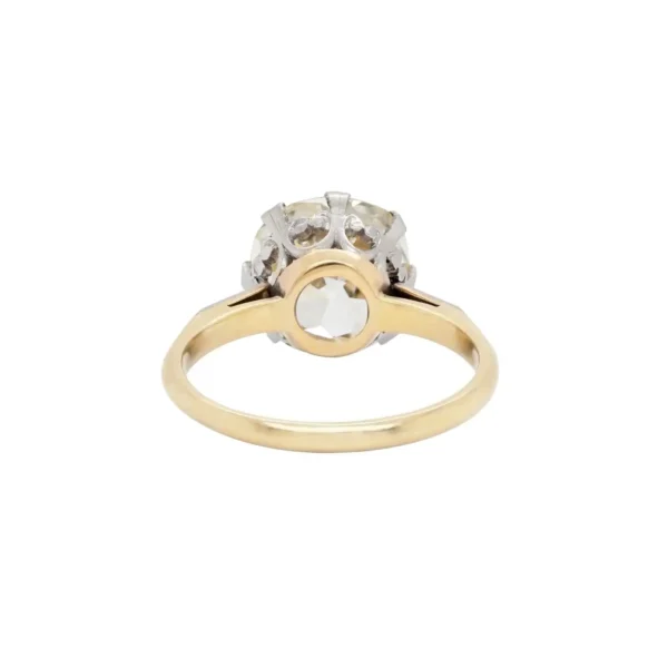 Antique 3.42 Carat Old Cushion Cut Diamond Engagement Ring, circa 1910 - Image 4