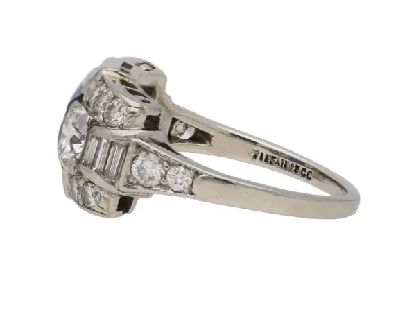 Art Deco Sapphire Diamond Ring Tiffany & Co. - Image 3