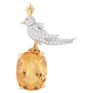 Buy Bird on a Rock Citrine and Diamond Brooch Jean Schlumberger for Tiffany & Co.