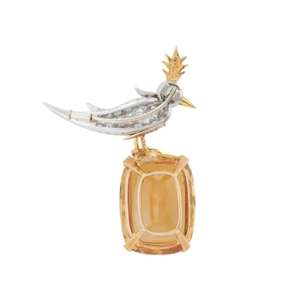 Bird on a Rock Citrine and Diamond Brooch - Jean Schlumberger for Tiffany & Co. - Image 3