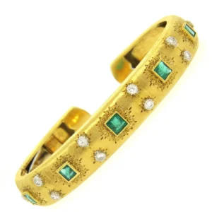 Buccellati Emerald Diamond Gold Cu