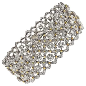 Buccellati Important 19 Carat Diamonds Gold Bracelet