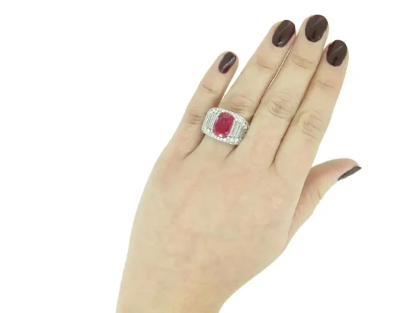 Bulgari Natural Unenhanced Burmese Ruby Diamond Ring - Image 10