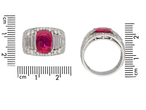 Bulgari Natural Unenhanced Burmese Ruby Diamond Ring - Image 6