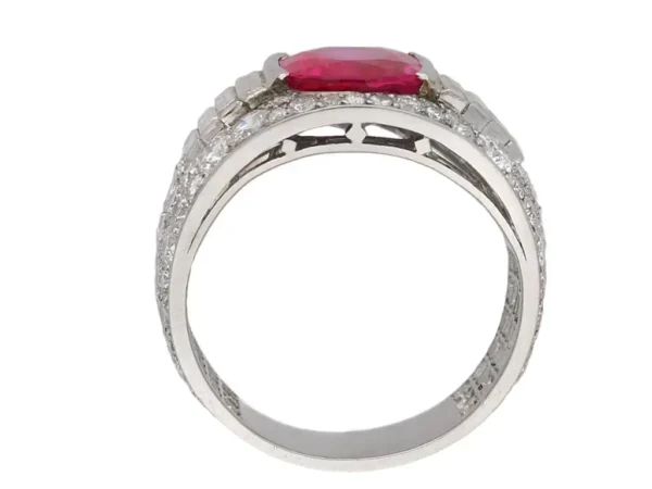 Bulgari Natural Unenhanced Burmese Ruby Diamond Ring - Image 5