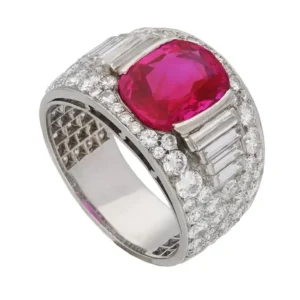 Bulgari Natural Unenhanced Burmese Ruby Diamond Ring