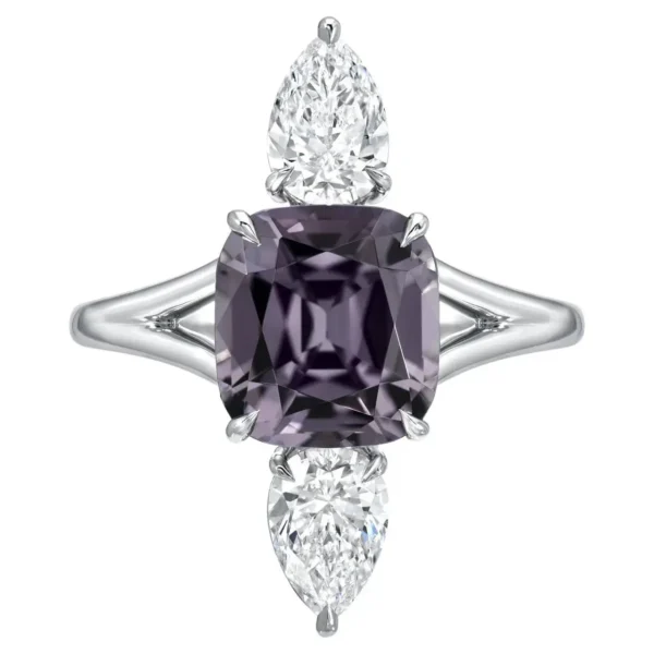 Burma Spinel Ring 3.14 Carat Cushi