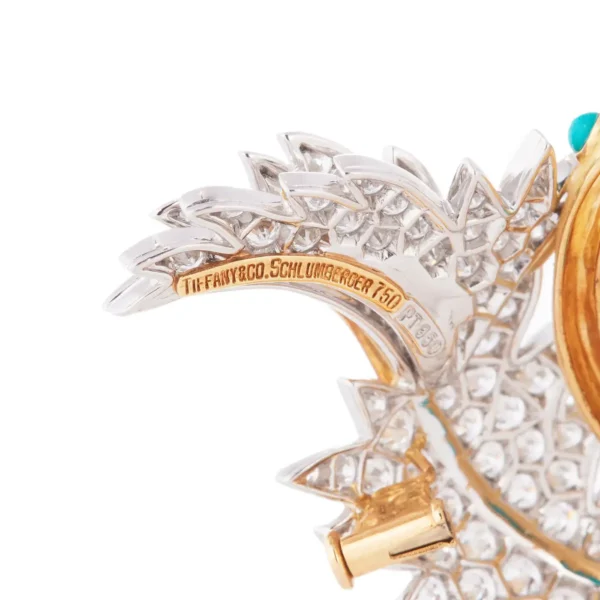 Buy Diamond and Turquoise brooch - Jean Schlumberger for Tiffany & Co. - Image 4