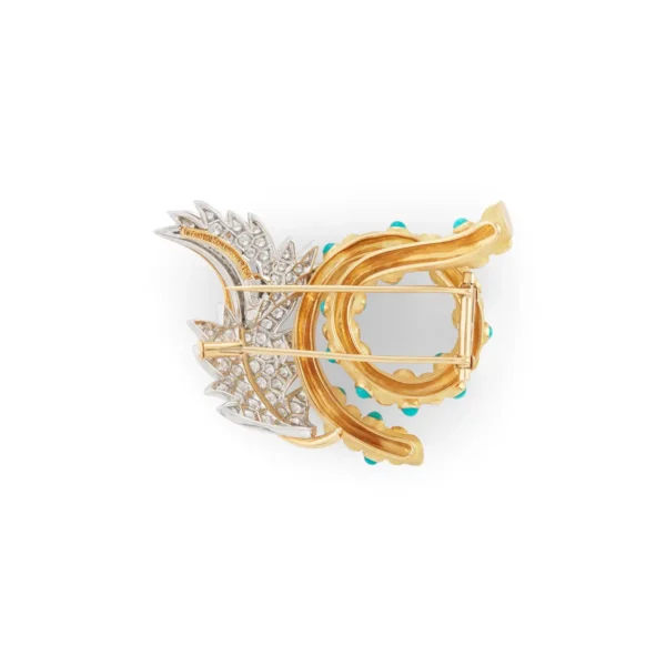 Buy Diamond and Turquoise brooch - Jean Schlumberger for Tiffany & Co. - Image 3