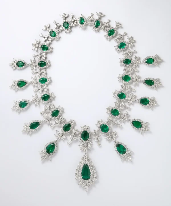 Buy Emerald and Diamond Drop Neckl