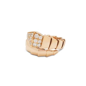 Bvlgari Serpenti Viper Rose Gold Diamond Ring