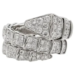 Bvlgari Serpenti Viper White Gold Diamond Ring