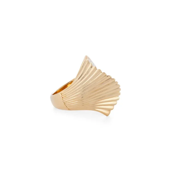 Cartier 18 Karat Gold Fluted Dome Ring - Image 2