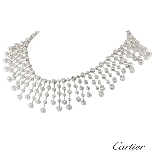 Cartier 60.00 Carat Diamond Platinum Necklace - Image 6