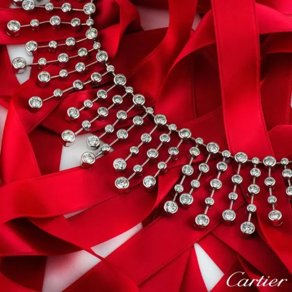 Cartier 60.00 Carat Diamond Platinum Necklace - Image 4