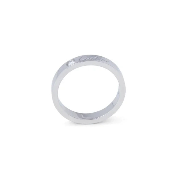 Cartier C De Cartier Platinum Diamond Wedding Band - Image 3