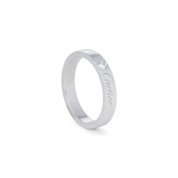 Cartier C De Cartier Platinum Diamond Wedding Band - Image 2