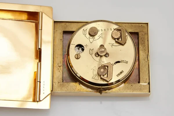 Cartier Gold Travel Clock For Sale - Image 6