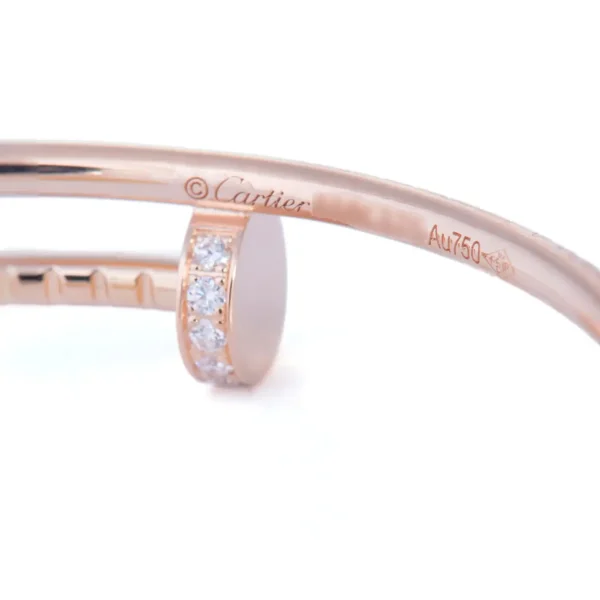 Cartier Juste Un Clou Rose Gold Diamond Earrings - Image 4