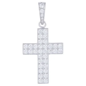 Cartier White Gold Diamond Cross Pendant