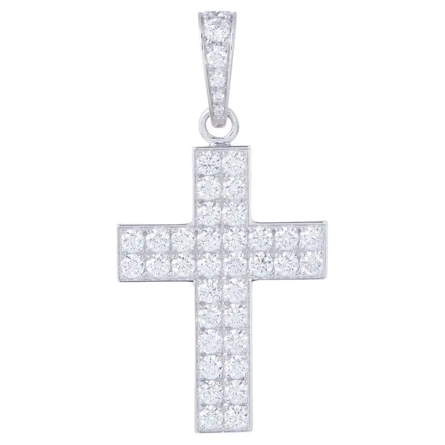 Cartier White Gold Diamond Cross