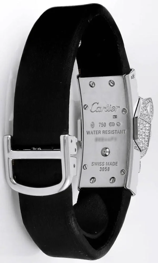 Cartier White Gold Diamond Onyx Panthere Secrete de Cartier Quartz Wristwatch - Image 3