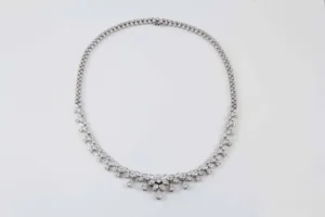 Classic Diamond Necklace For Sale