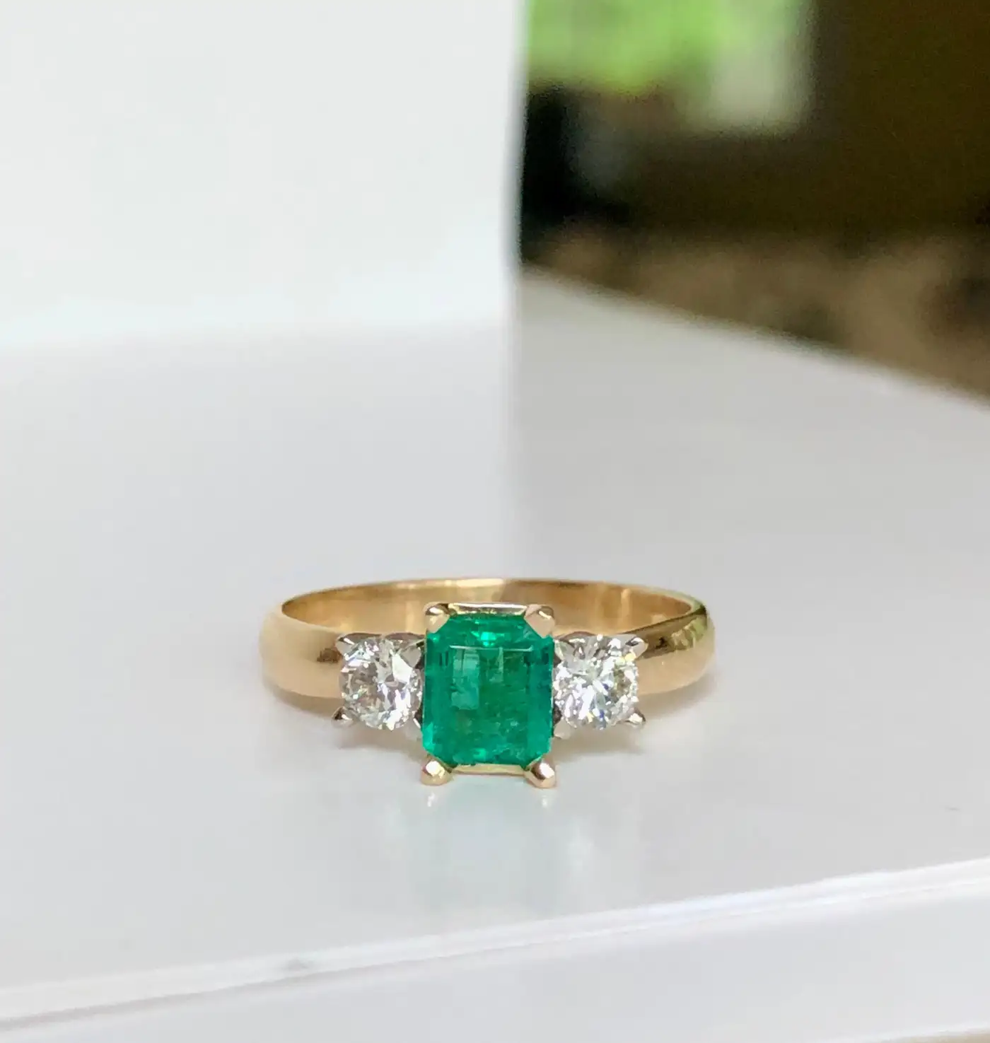 Colombian Emerald Diamond Three