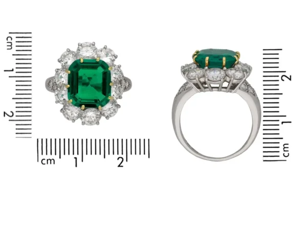 Colombian Emerald and Diamond Ring, American, circa 1980, Van Cleef & Arpels - Image 2