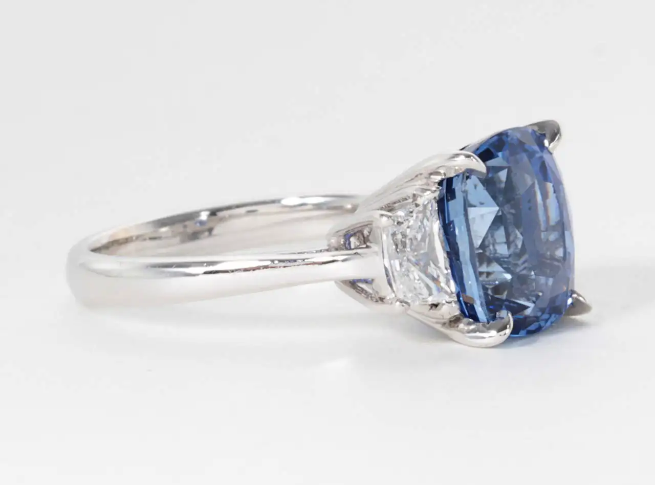 Cushion Cut Blue Sapphire Diamond