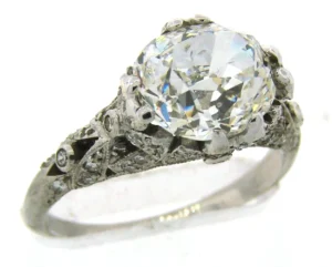 Cushion Cut Diamond Platinum Ring