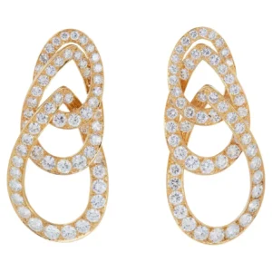 David Webb Gold and Diamond Ear Clips