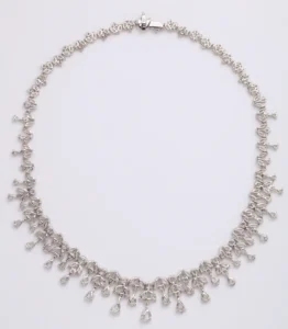 Diamond Drop Necklace For Sale