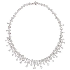 Diamond Drop Necklace For Sale