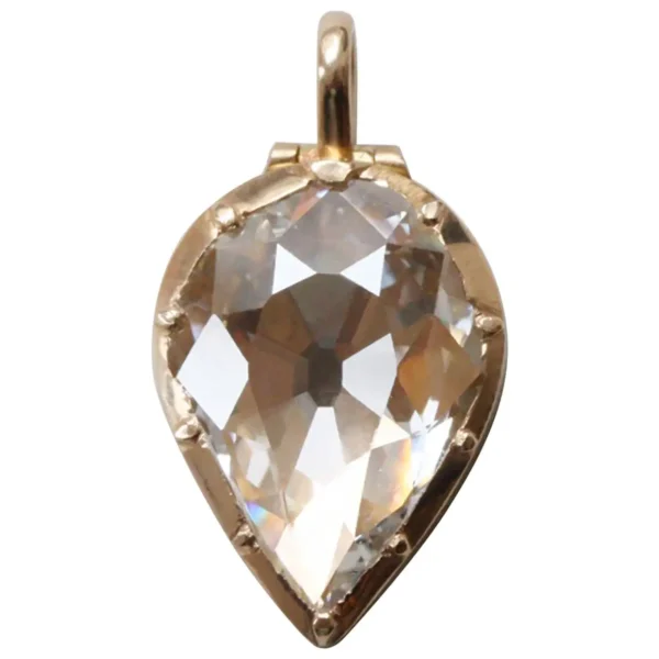 Diamond and Gold Locket Pendant For Sale - Image 4