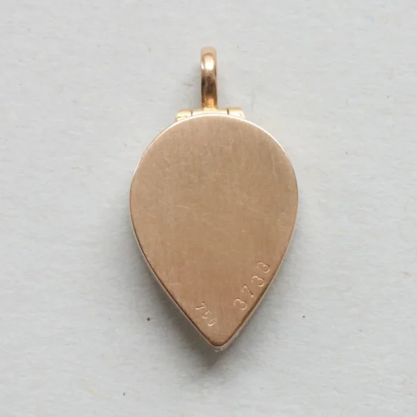 Diamond and Gold Locket Pendant For Sale - Image 5